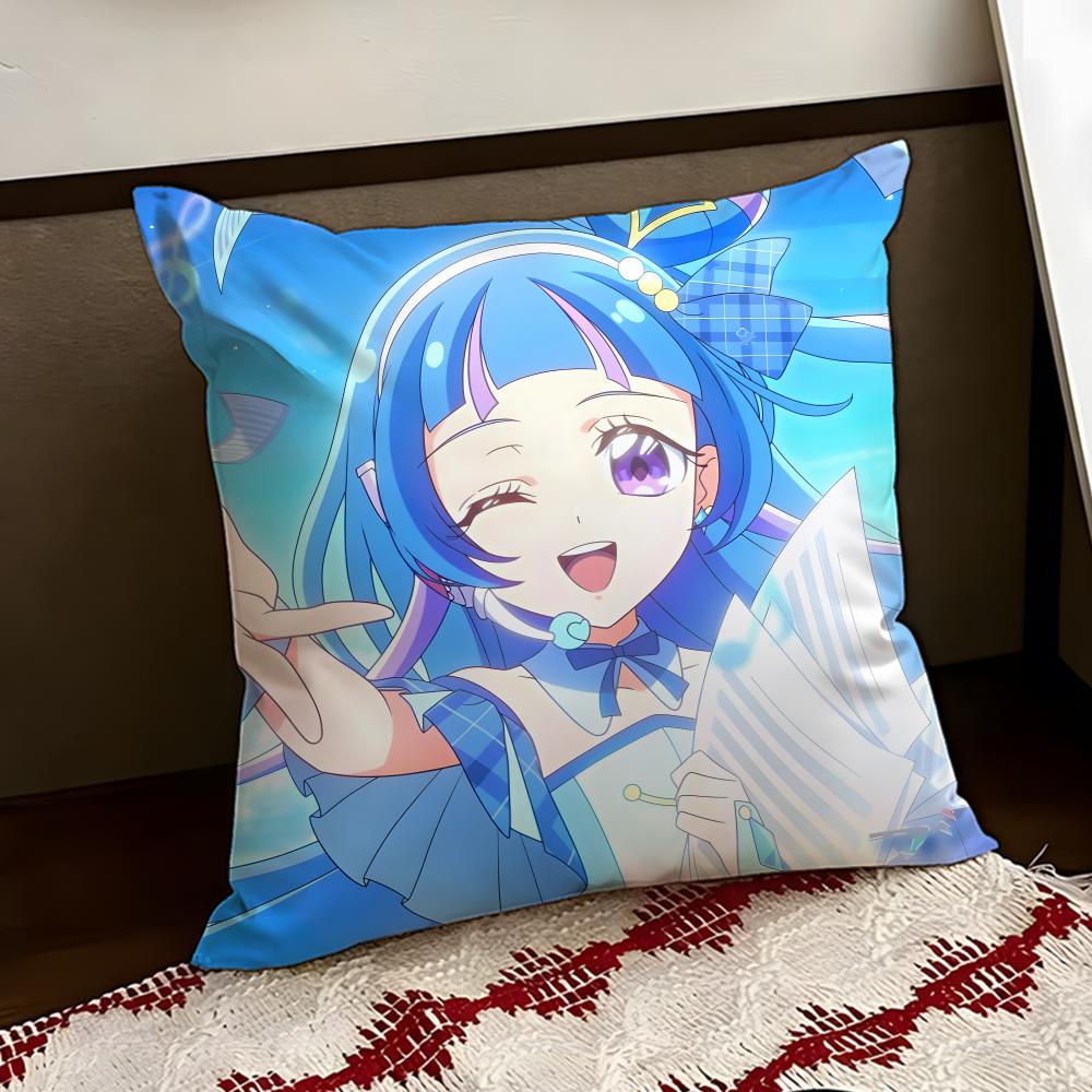 YYou and Idol PPretty Cure Cushion Cover Reversible Soft Durable Pillow Cover Home  Car MultiScene Use for Daily Comfort