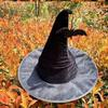 Velvet Halloween Witch Hat Star Halloween Cap Festival Headdress Wizard Cap  Dress Up Headgear