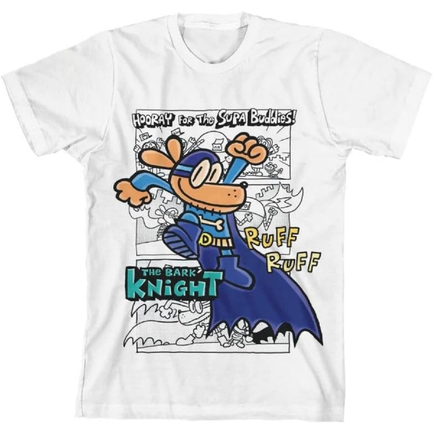 Bioworld Dog Man The Bark Knight Kids White T-Shirt S