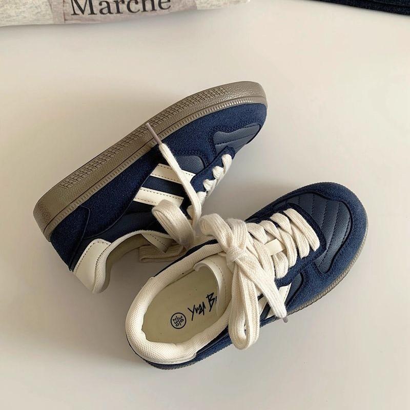 

Темно-синие женские ретро нишевые универсальные кеды на платформе, повседневная спортивная обувь 35 темно-синий