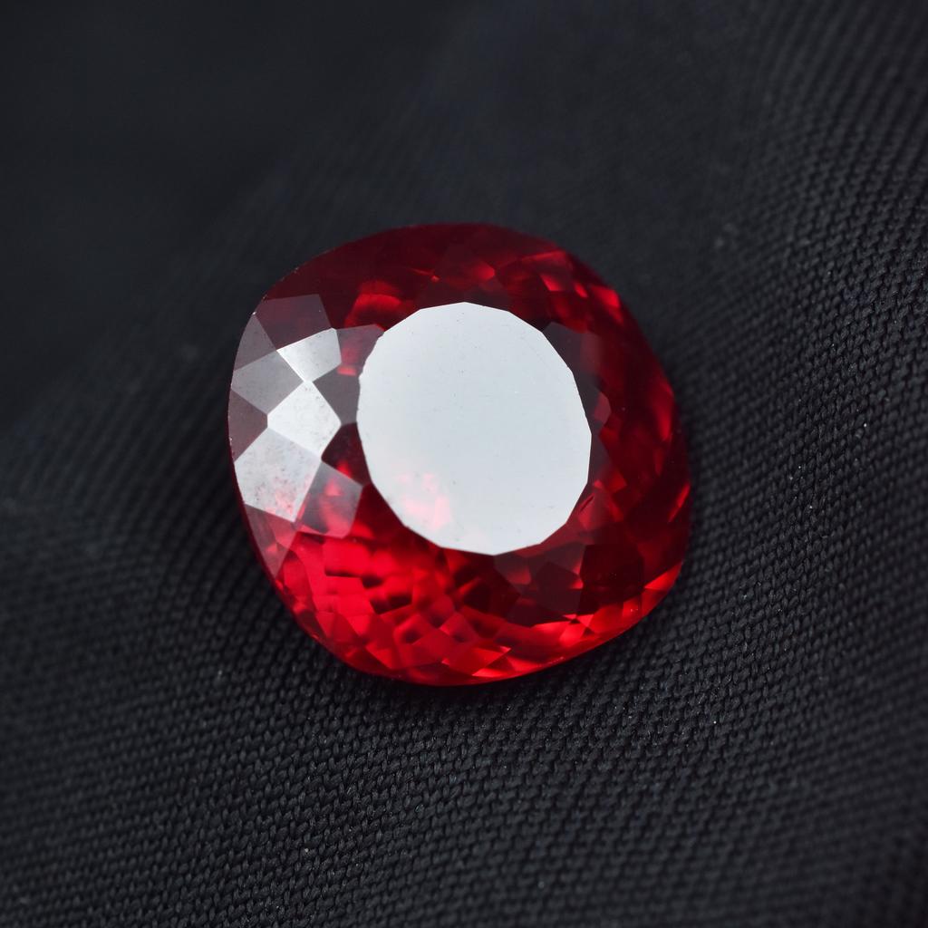 14.55 Ct Natural Stunning Red Ruby CERTIFIED Loose Gemstone Square Cushion Cut. AR-495