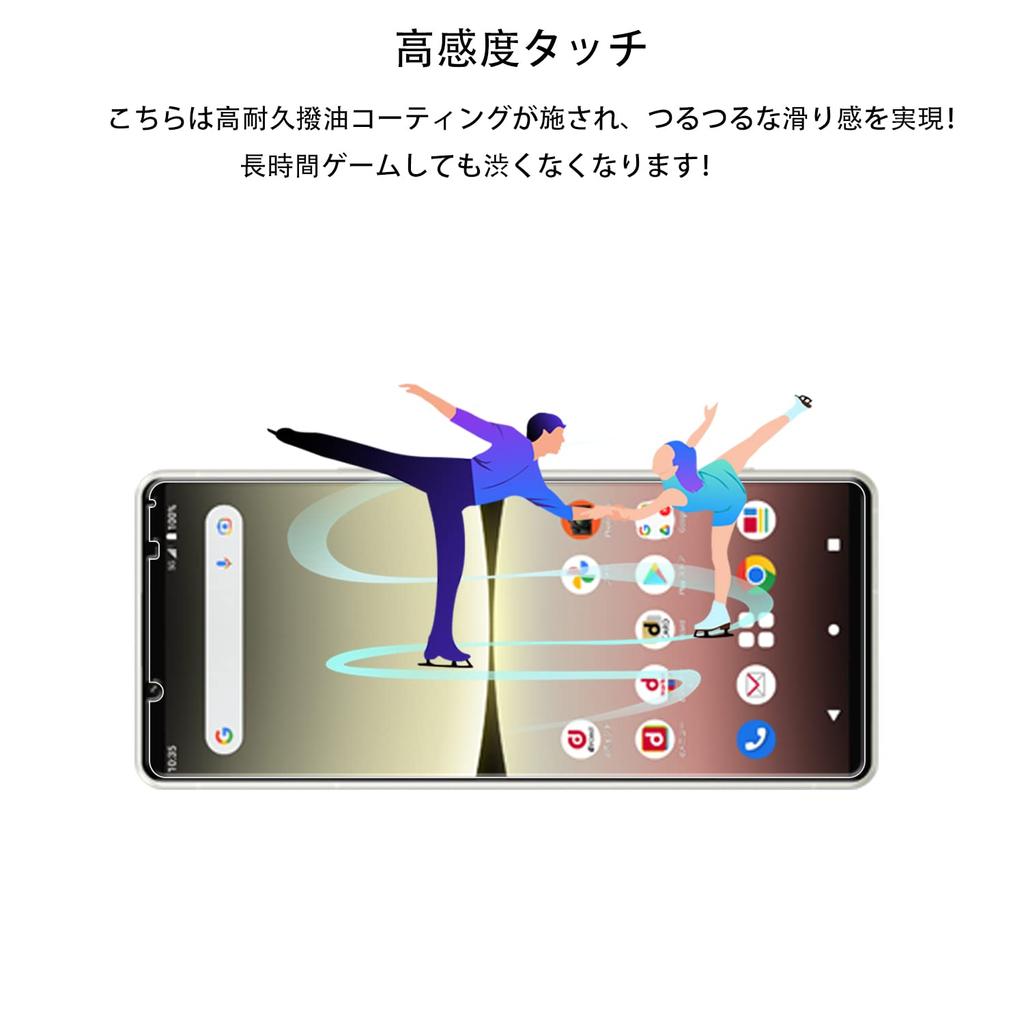 De cadru de ghidare inclus KPNS Material japonez Film din sticlă securizată Capac film pentru cameră Film de protecție pentru Xperia 5 IV SOG09 [Set 2+2] SO-54C