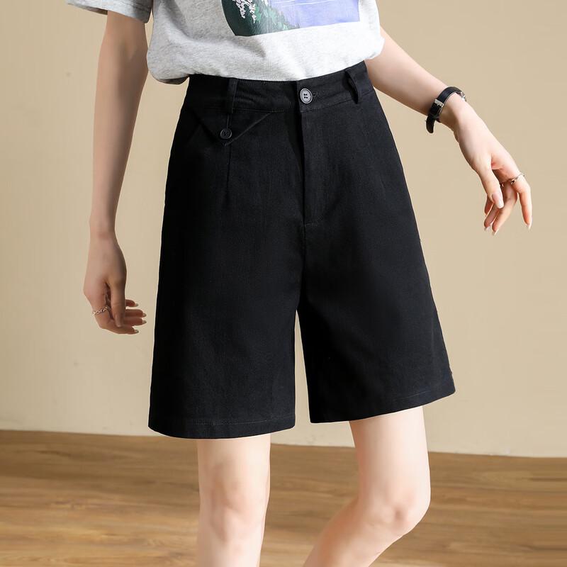 TERRE BLEUE Women s High-Waist Straight-Leg Shorts XL