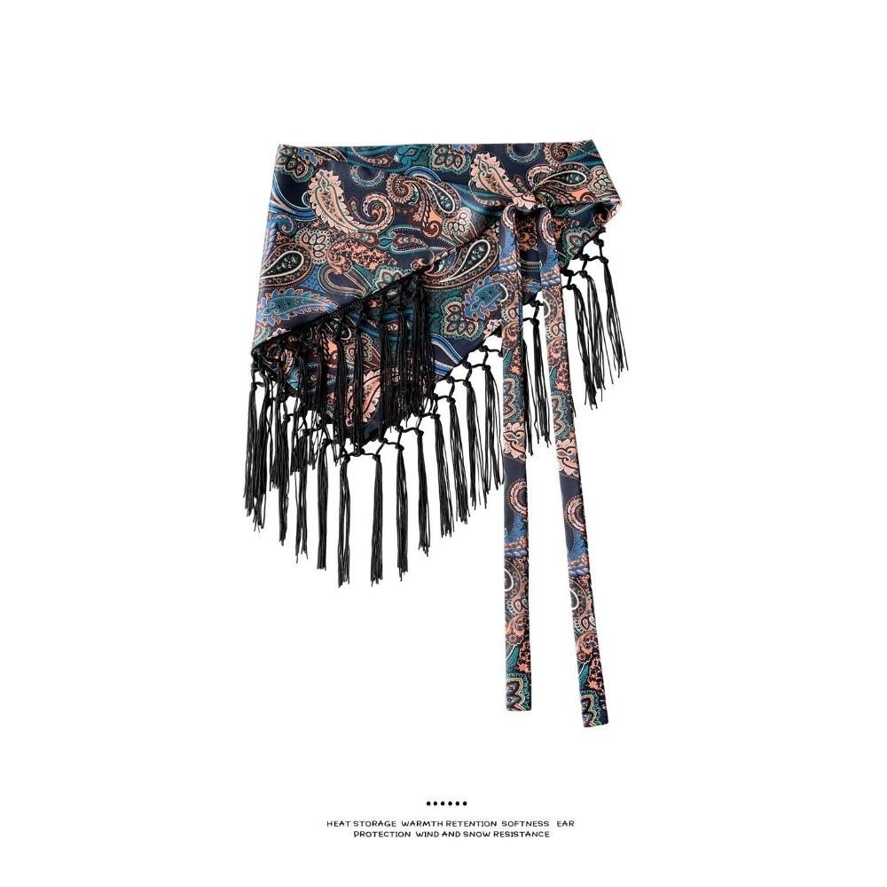 Foulard da vita boho con frange Cintura Raffinata Ricamata Frange Sciarpa per fianchi Cintura Nappa Primavera Estate