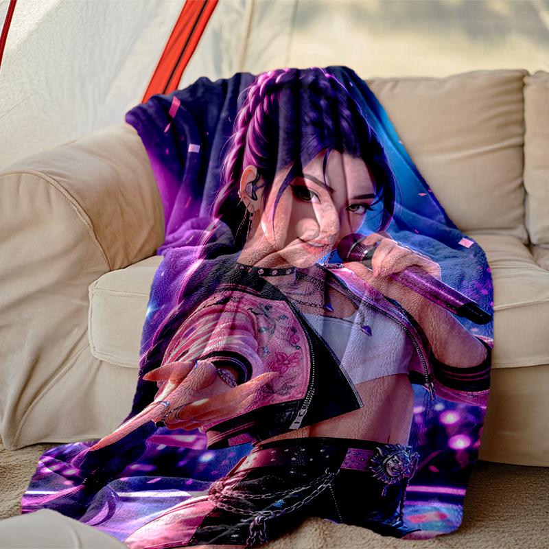 Soft Kpop Demon Hunters Blanket Perfect for Snuggling Up On the Sofa, Ideal for Cozying Up In the Bedroom