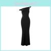 Sexy Elegant Off Shoulder Bodycon Dress With Handcrafted Splicing For Evening And Party Wear