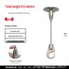 Steel Wire Rope Lifting Hanger: Alloy Hook Safety Adjustable Clip for Luminaire Fixing and Picture Hanging