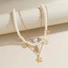 Conch Starfish Pearl Pendant Necklace Fashion Holiday Temperament Clavicle Chain Light Luxury Versatile Niche Jewelry