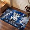 Canterbury-Bankstown Bulldogs Personalized Crystal Velvet Carpet, Customized Name Text Soft Anti‑Slip Rug for Living Room Bedroom
