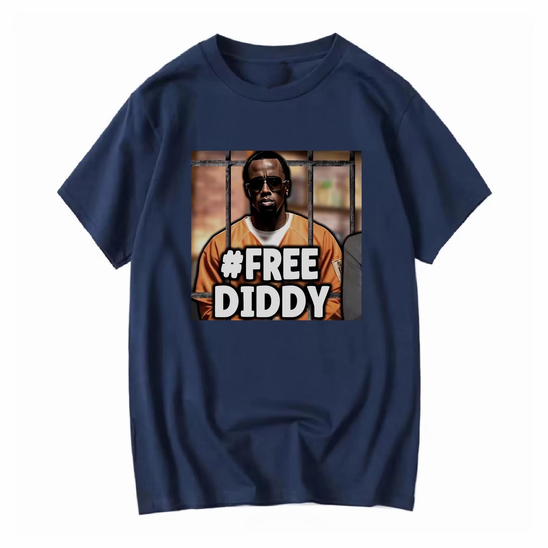 Бесплатная футболка Diddy Freediddy P Рэпер Винтажная Вареная Унисекс Дизайнерская Одежда Мода Графичная Универсальная Стильная Стрейч 4XL
