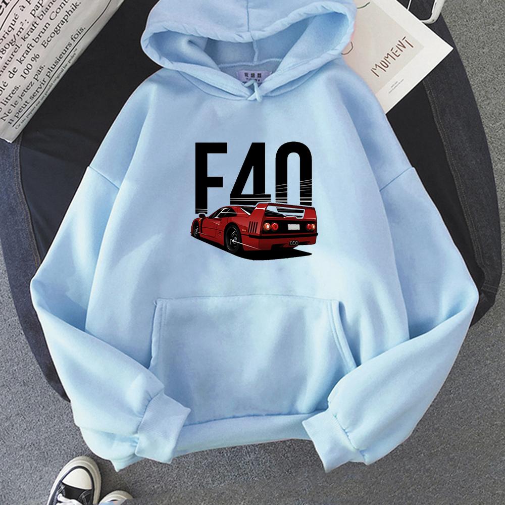 Mode Initial D Unisex/Wo Unisex F40 Auto Hoodies 2021 Unisex Casual Hoodies Sweatshirts Unisex Farbe Hoody Sweatshirt Tops JDM Kleidung