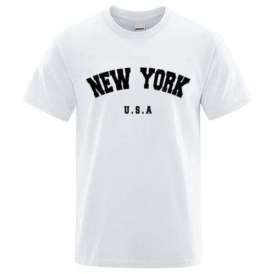 Männer und Frauen T-Shirts USA New York City T-Shirts Sommer Baumwolle Tops Herren T-Shirt Kurzarm Männer Streetwear O-Ausschnitt Brief T-Shirt