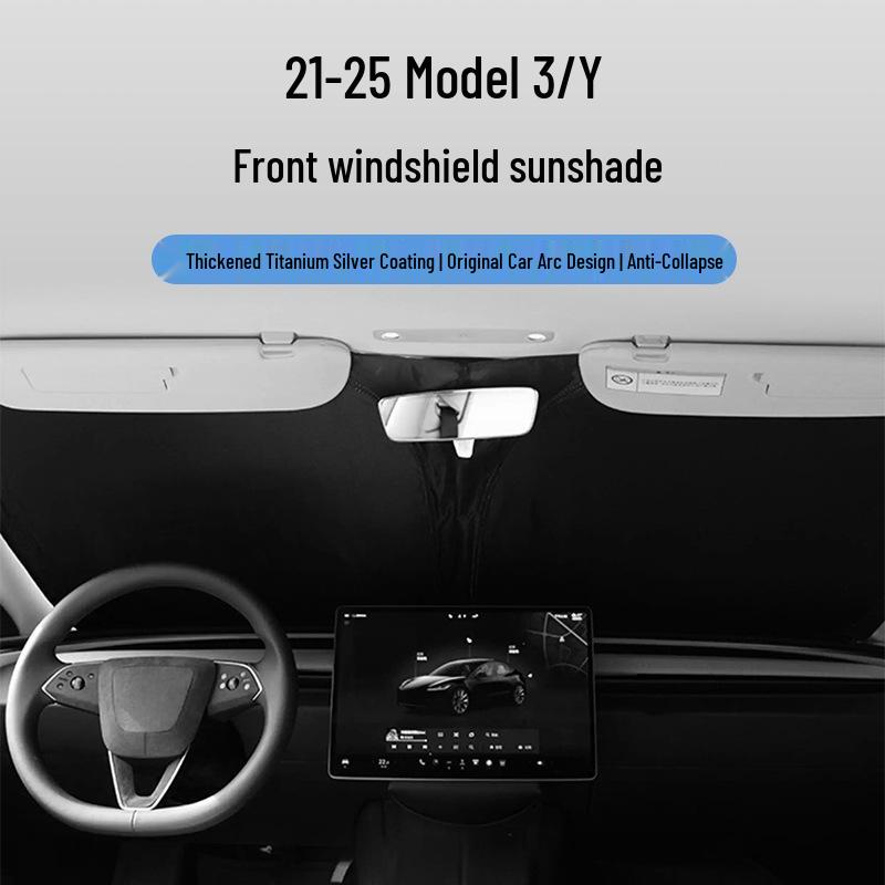 Tesla Model 3/Y/YL/YS Windshield Sunshade - Heat Insulation Sun Umbrella
