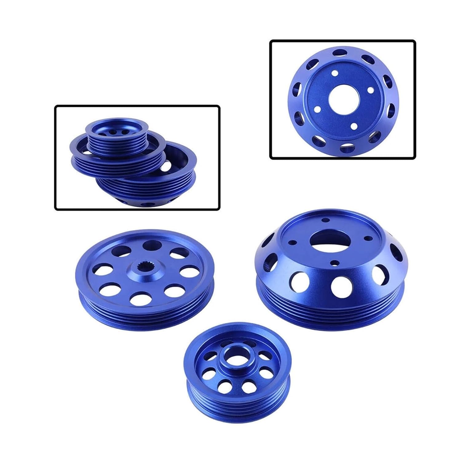 

Light-Weight Underdrive Crank Pulley Compatible for 1989-1998 Nissan 240SX S14 S15 SR20 Racing
