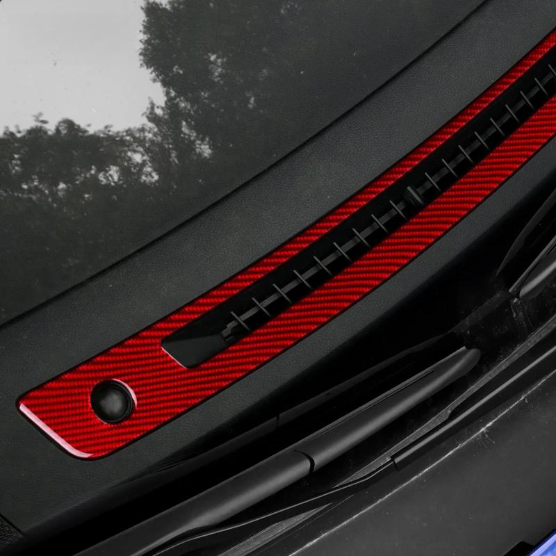 Real Soft Carbon Fiber Trim For Subaru BRZ Toyota GR86 2021 2022 2023 2024 Center Console Defogging Outlet Sticker Accessories.