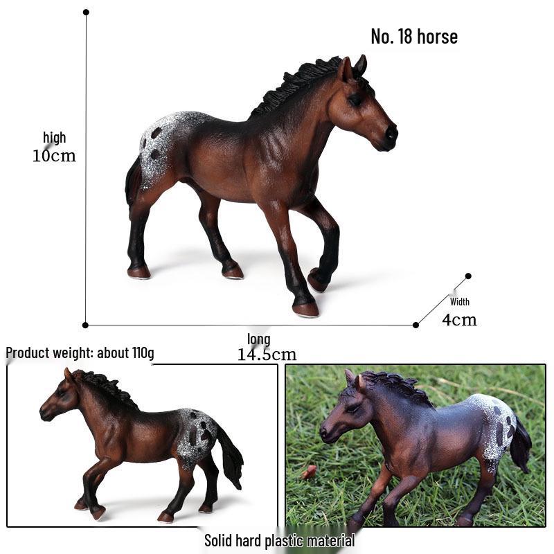 Cross-border Prairie Horse Desktop Ornament: Black & White North American Feral Horse Model