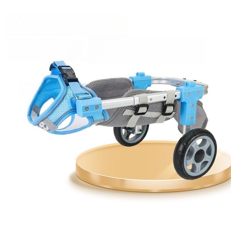 Cadeira de Rodas para Cachorro Cadeira de Rodas para Gato Retrátil Leve Veículo Assistido para Caminhada de Animal de Estimação Transportador de Animal de Estimação