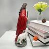 Jesuses Christ Statue with Lamb Hand Painted Good Shepherds Figurine Statue Modern Christian Home Decors Religious Gift