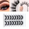 8 Pairs False Eyelashes Enlarge Eyes Soft Dense Long 3D Three Dimensional Curly False Eyelashes