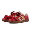 Individuelle Adidas Vl Court Classic Wildleder Abriebfest Rutschfest Niedrig geschnitten Bundeswehr Sneaker Unisex Rote Box KK3774( Team1104-SBOX)