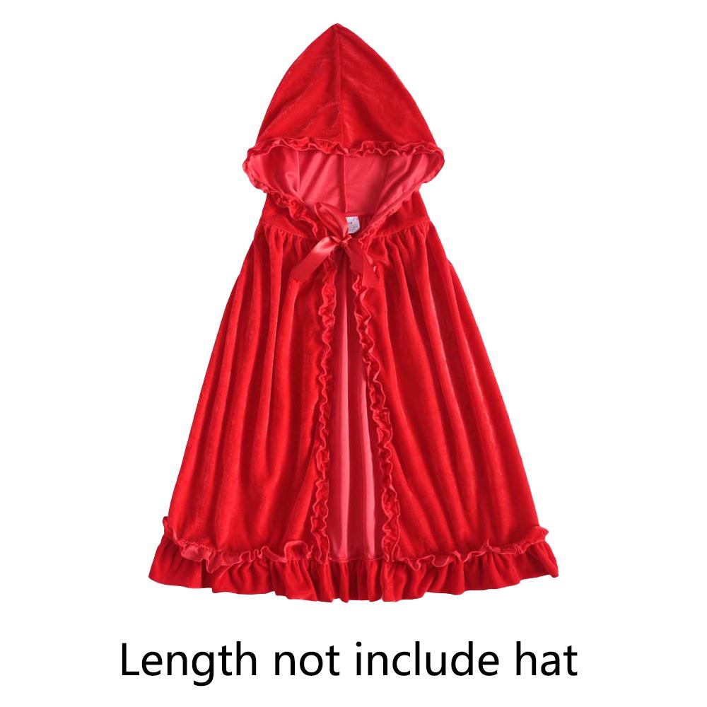 Velvet lace santa Little Red Riding Hood cloak costume cosplay cloak hat suitable for Halloween and Christmas cosplay cape