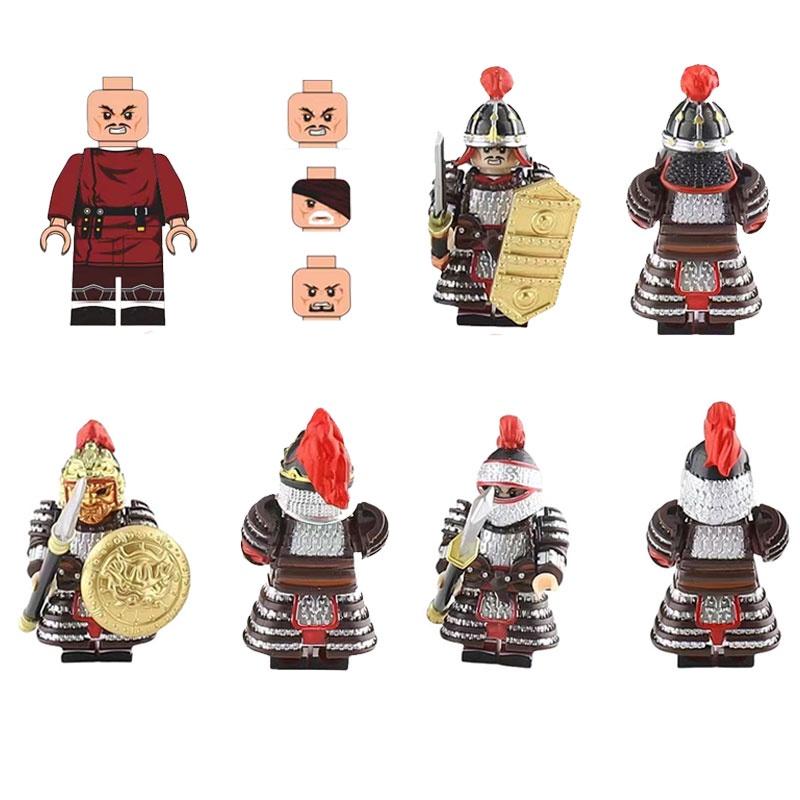 Jucărie Figurină Soldat Antică Cu Material Plastic ABS Set de Piese de Construcție DIY Non-electrică Mărime 4.5cm