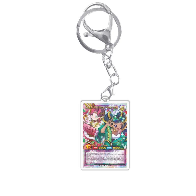 Keychains for Yugioh Rush Duel Rd Princess Cosmos Deathtacle Acrylic Pendant Backpack Ornament Decoration Anime Game Fans Gift