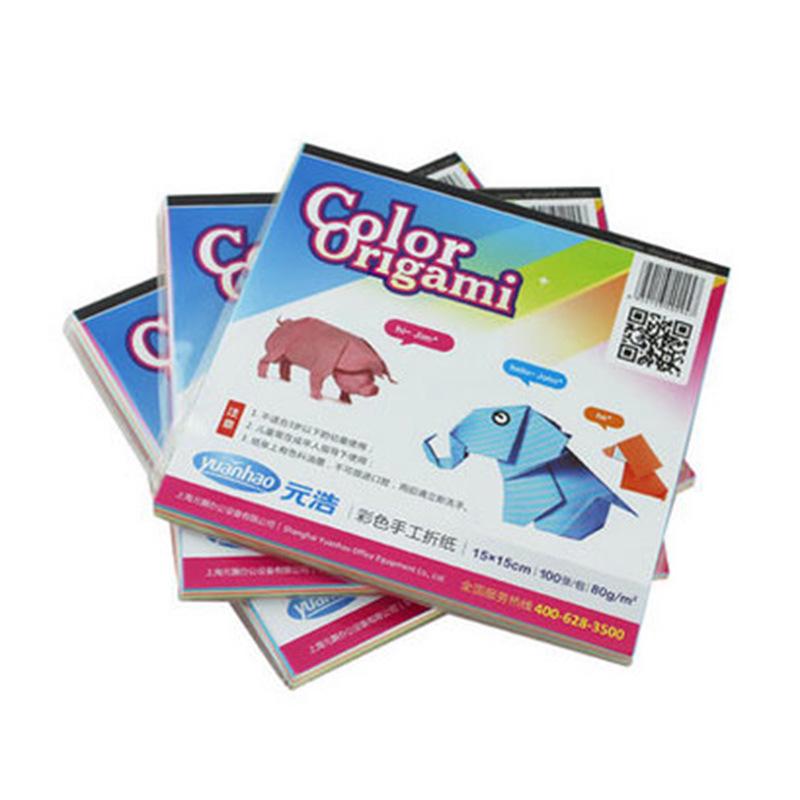 Yuan Hao 150mm Origami Colored Paper, 100 Sheets for Children s Crafts Pack