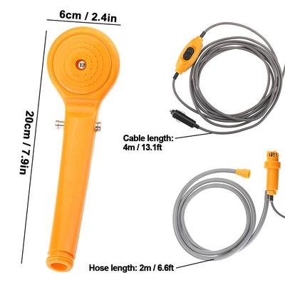 Doccia da campeggio portatile Pompa per doccia esterna da 12 V con secchio pieghevole da 20 litri per escursioni in campeggio