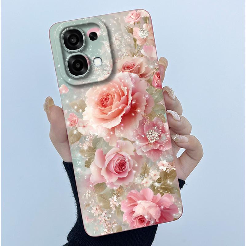 For Oppo A6 Pro 5G 4G Case Fashion Simplicity Oil Painting Floral Silicone Soft Phone Casing New Design Shockproof Back Cover