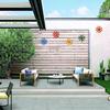 6PCS Metal Outdoor Wall Decoration Flower  Decoration Ornaments