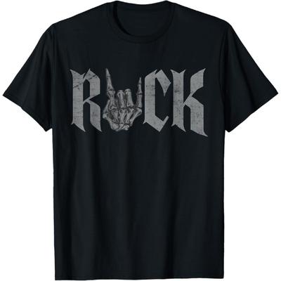 IKYDDY Rock On Skeletthand Rock and Roll Rockmusik Band T-Shirt