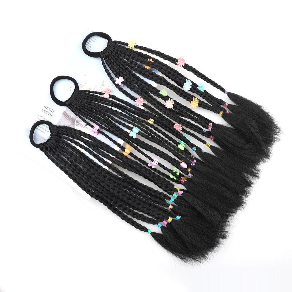 Synthetic 12braids Braided Ponytail Hair Extension For Women/Kids Hair Braids Extensions Hairpieces Ponytails