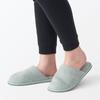 MUJI Washable Cotton Tile Slippers with Front Size Room Shoes Closure, Green, M, 84770548,
