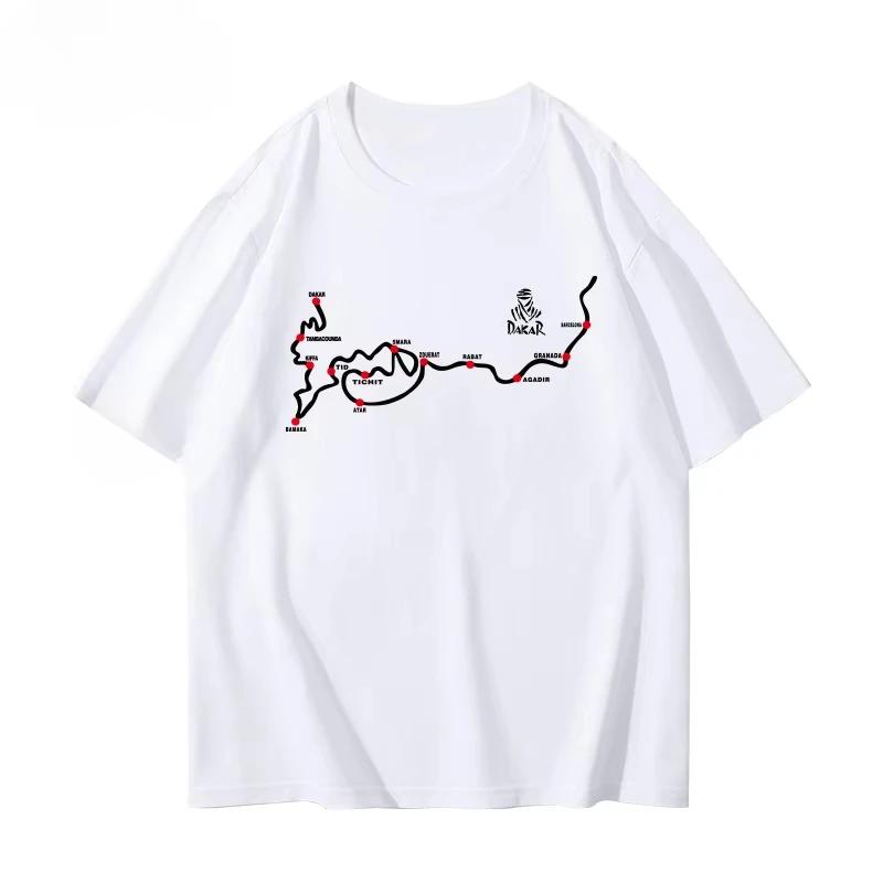 Dakar Rally Short Sleeve Cotton T-shirt 2025 Summer High-end Men Women Casual T-shirt Fashion Streetwear Outdoor Soft Top Tees