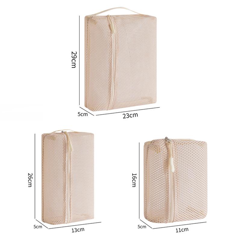 1pc Portable Breathable Cosmetics Mesh Bag Make Up Organizer Bag Travel Toiletries Storage Bag Multifunctional Pouch