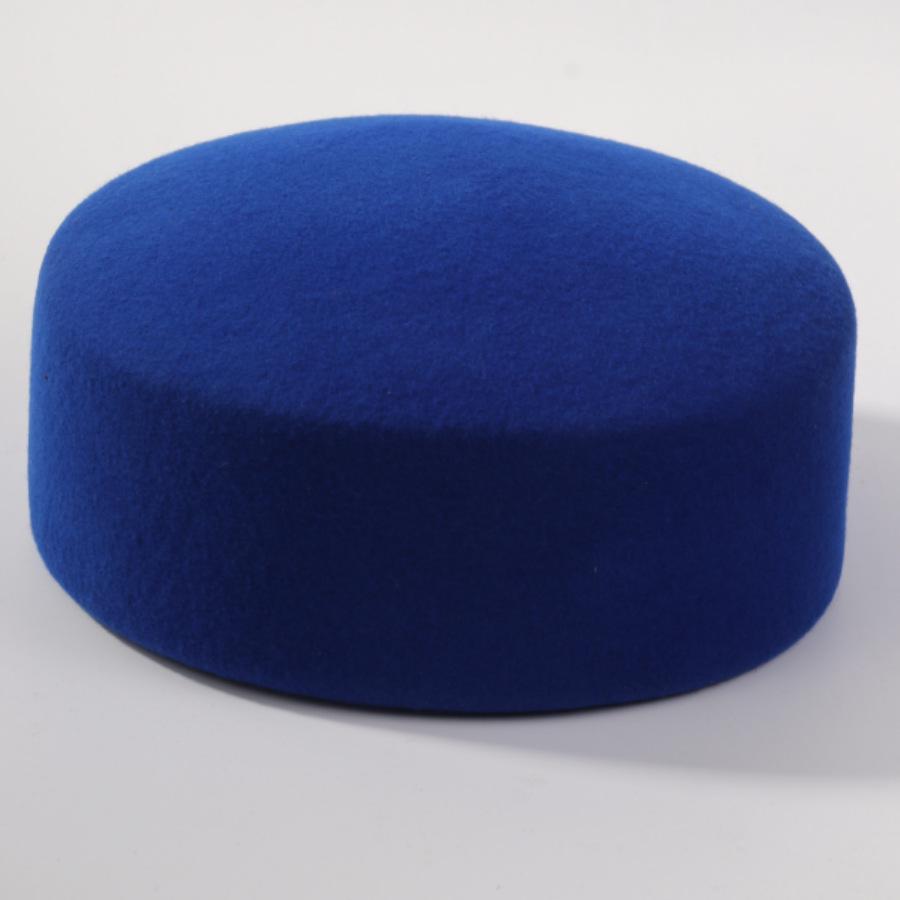 Neue Damen 100% Woll-Barettmütze - Herbst/Winter Französische Filz-Flachkappe Pillbox-Stil