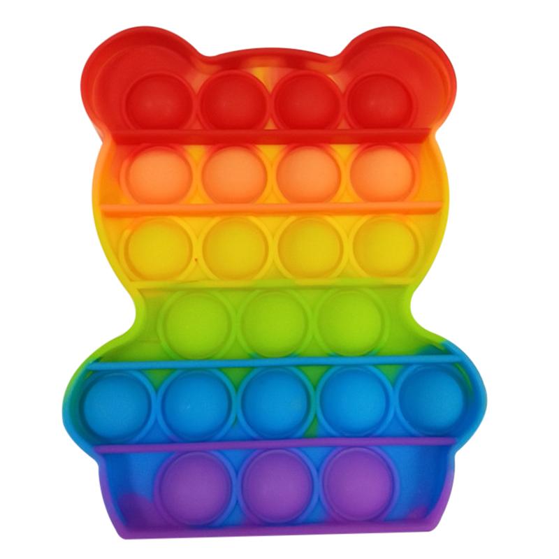 Rainbow Fidget Reliver Stress Toys Push Bubble Antistress Toys Adult Children Simple Dimple Toy To Relieve Autism Kids Game Gift