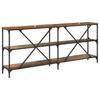 Console Table with Shelf Reclaimed Wood Look 180 x 30 x 75 cm Engineered Wood