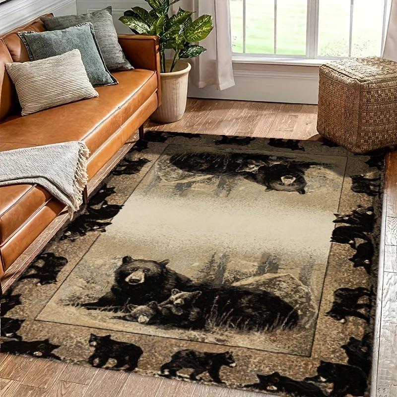 

Animal Crystal Velvet Floor Mat Living Room Sofa Coffee Table Dirt Resistant and Easy To Maintain Large Carpet 40*60cm [crystal velvet dot bottom]