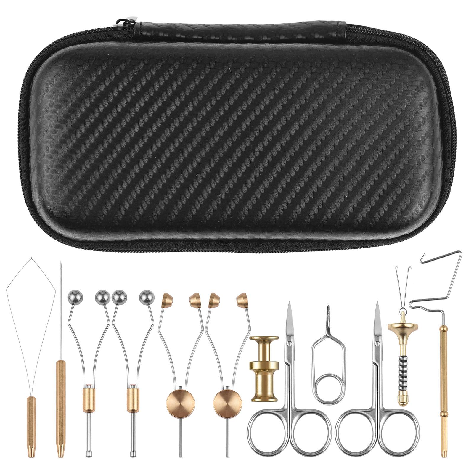 

12 шт. Набор инструментов для вязания рыболовных мушек, полный набор инструментов для вязания мушек разноцветный