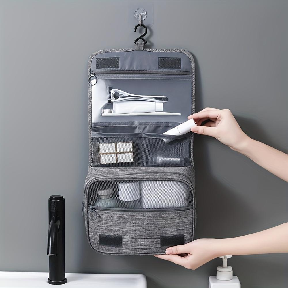 Travel Cosmetic Bag with Hook Portable Large Capacity Makeup Organizer for Toiletries and Multi-Functional Storage Pouch