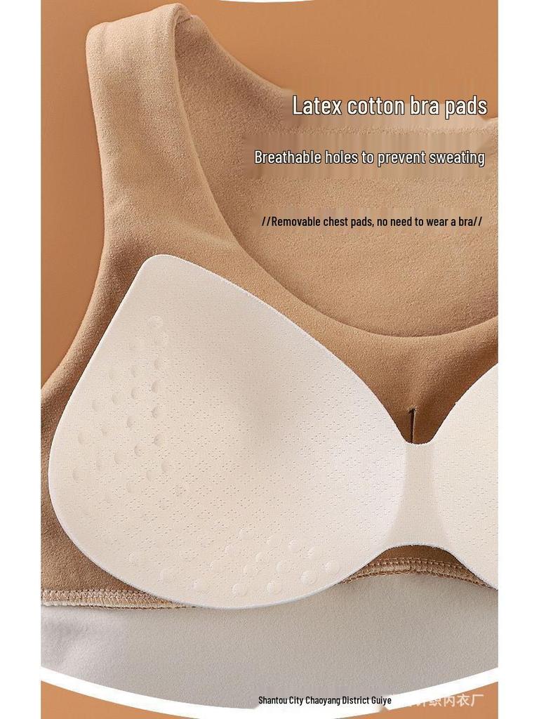 Women's Plush Thermal Base Layer: Velvet Warm, Waist-Cinching, Abdomen-Slimming Shirt with Heat-Generating Vest & Support Belt.