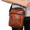 New Men's Leather Messenger Bag Mini Shoulder Bag 8-inch Trendy Men's Bag Retro First Layer Cowhide Handbag