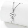 Lotus Head Pendant Necklace Women's Yoga Necklace Stainless Steel Popular Yoga Talisman Women's Jewelry