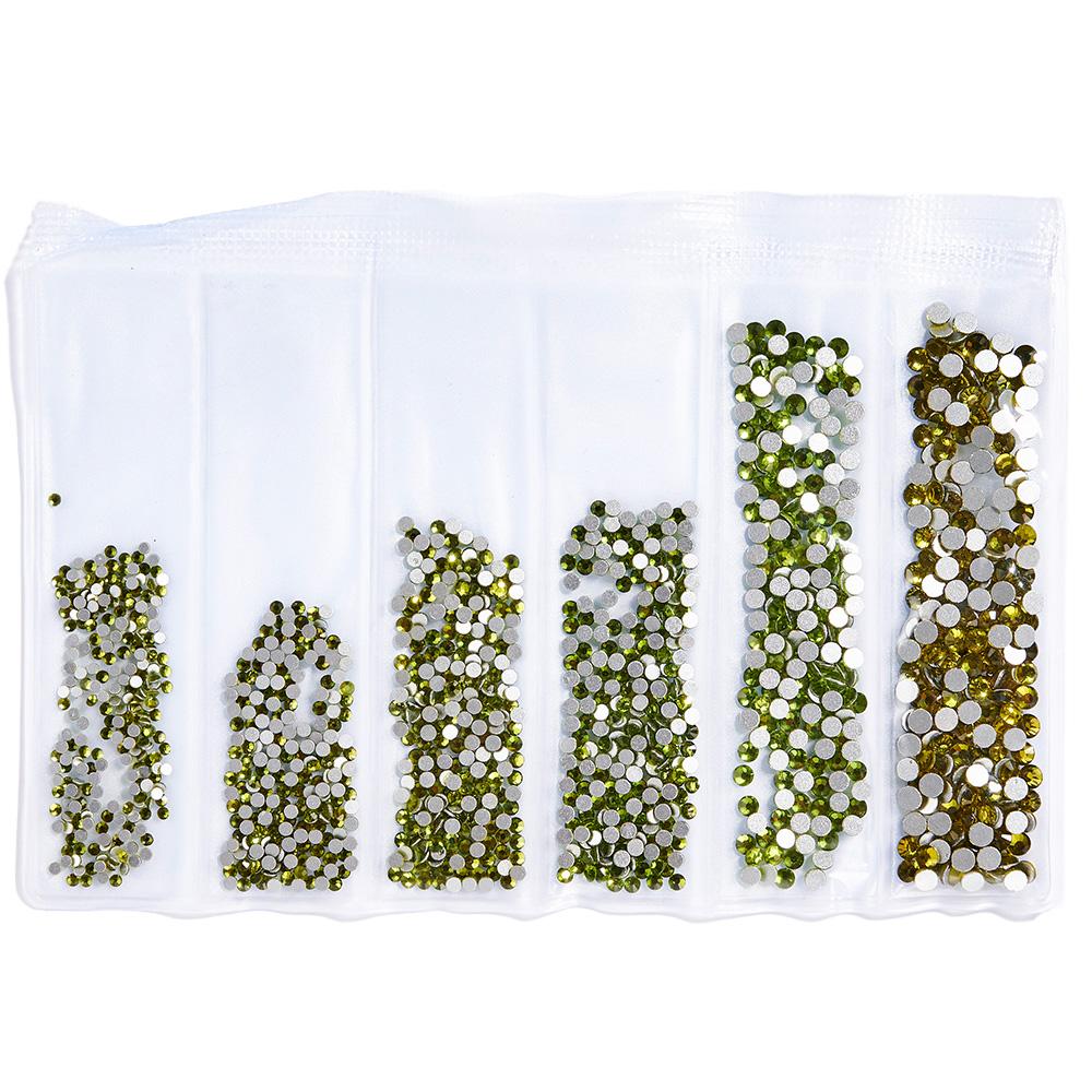 SS3-SS10 Colorful Glass Nail Rhinestones Multicolor Flat Back Crystal Strass Shiny Nail Art Gems Manicure Nails Art Decorations