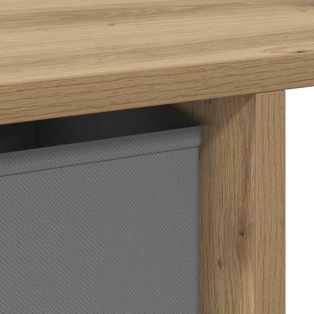 Artisan Oak Desk 100 X 40 X 75 Cm Engineered Wood