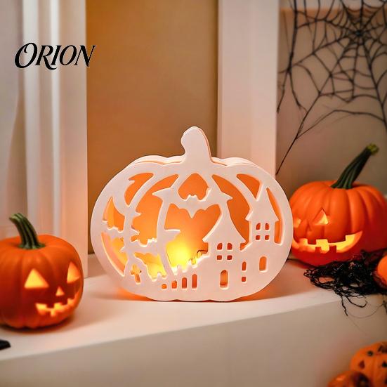 Resin Casting Molds 1 Set Halloween Pumpkin Lampshade Silicone Mold, DIY Hollow Ambient Mold Box Gypsum Cement Epoxy for Crafts Shaped Craft Supplies