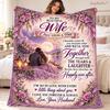 Personalized To My Wife Blanket, Gift for Wife from Husband, Romantic Anniversary Gift for Her, Gift for Wife, Valentine Fleece Blanket