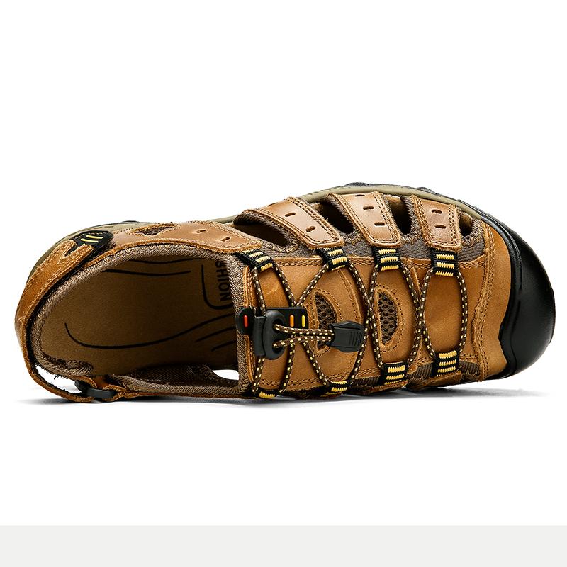 Fashion Summer New Non-Slip Large Size Men's Sandals Men Shoes Beach Leather Men Shoes Casual Fashion Sandals Slippers Big Size 38-48